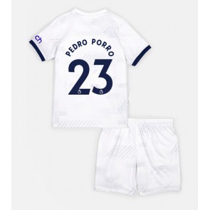 Tottenham Hotspur Pedro Porro #23 Replika Babytøj Hjemmebanesæt Børn 2023-24 Kortærmet (+ Korte bukser)